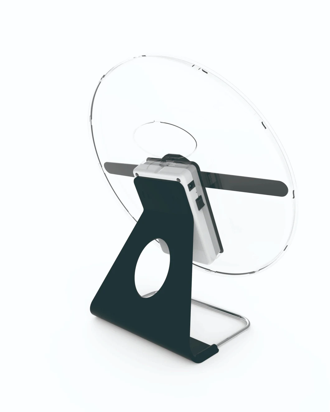 quiosco olográfico de la exhibición del espejo 3D para hacer publicidad de la fan del holograma de la luz 3D del LED