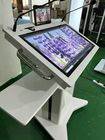 Smart doble pantalla AIO podio de reuniones 32&quot; ventanas PCAP interactivo más 10&quot; pantalla LCD monitor de la tribuna