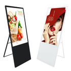 Móvil portátil cartel LCD del soporte del piso de 49 pulgadas que hace publicidad de las tablillas de anuncios de la señalización de Digitaces
