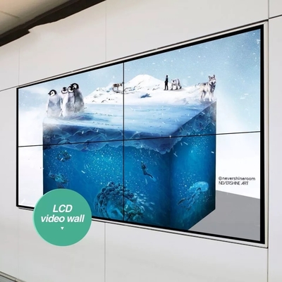 El panel de pared video del LCD 46 49 55 de la pulgada del CCTV del sistema LCD del marco video interior de la pared 4K 3x3 2x2