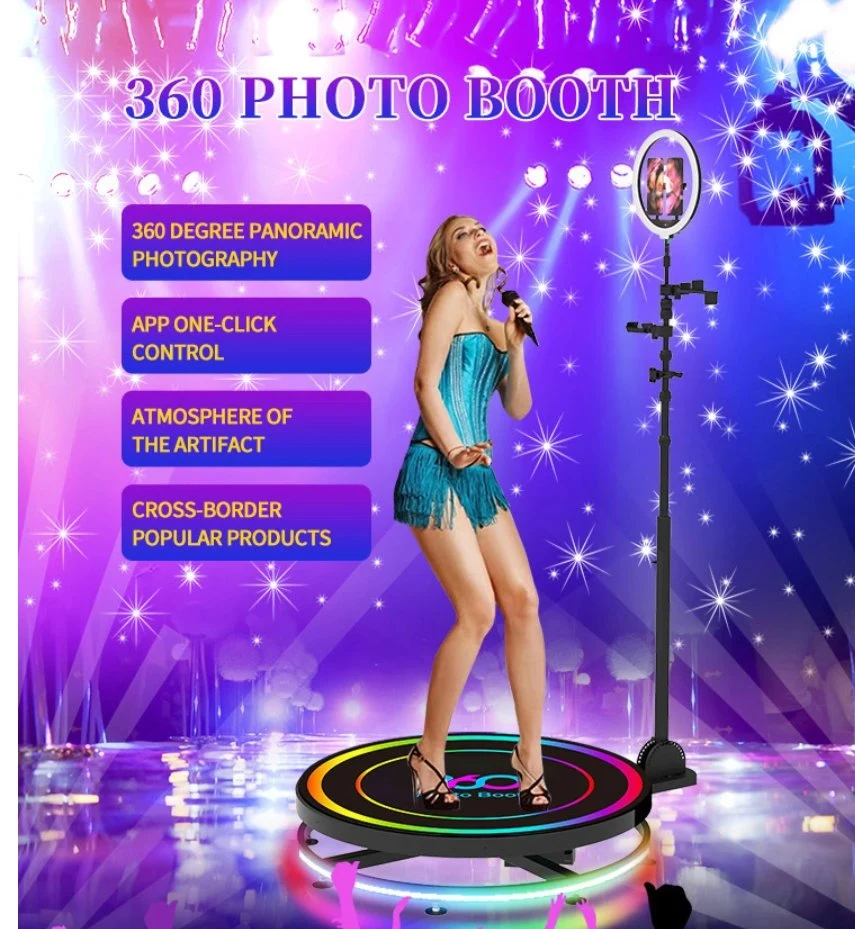 Tableta de la célula del iPad de la cámara del hilandero de Topadk 360 Photobooth Selfie para el partido