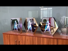 quiosco olográfico de la exhibición del espejo 3D para hacer publicidad de la luz del LED