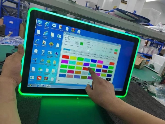 PCAP pantalla táctil tamaño del monitor LCD de 10.1 pulgadas a 98 pulgadas con luz LED de colores incorporados para la máquina de juego
