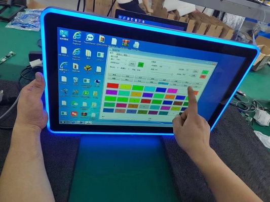 PCAP pantalla táctil tamaño del monitor LCD de 10.1 pulgadas a 98 pulgadas con luz LED de colores incorporados para la máquina de juego