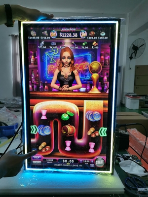 PCAP pantalla táctil tamaño del monitor LCD de 10.1 pulgadas a 98 pulgadas con luz LED de colores incorporados para la máquina de juego