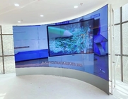 55 65 75 la pared video comercial de la exhibición OLED de la pulgada curvó la pantalla flexible