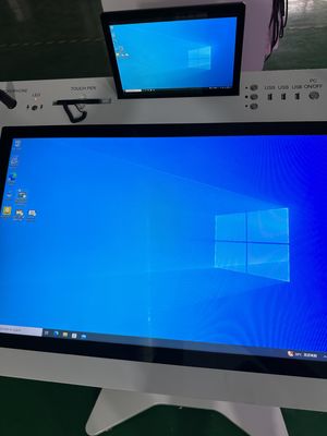 32' Windows Interactivo PCAP LCD Digital Display Lectern Smart doble pantalla AIO Podium de reunión