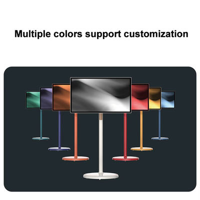 32 pulgadas de soporte portátil inteligente interactivo de tacto quiosco móvil inalámbrico LCD pantalla giratoria