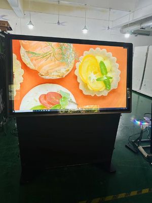 Pantalla táctil de 55 pulgadas stand quiosco monitor LCD Pcap con computadora i7 incorporada