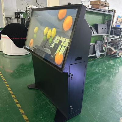 Pantalla táctil de 55 pulgadas stand quiosco monitor LCD Pcap con computadora i7 incorporada