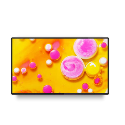 65 pulgadas 4K Ultra HD señalización digital montada en la pared con 4 mm / 10 mm bordes entrelazados y panel táctil infrarrojo