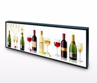 Exhibición estirada menú integrada 29" de Digitaces LCD monitor TFT para hacer publicidad