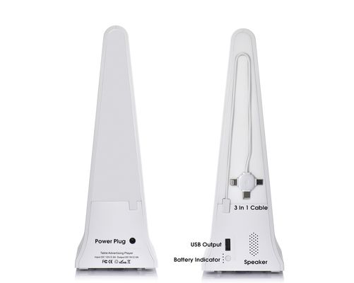 8 pulgadas Display de llamada de orden digital de mesa pantalla LCD reproductor de publicidad con menú Banco de energía