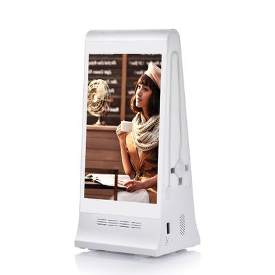 8 pulgadas Display de llamada de orden digital de mesa pantalla LCD reproductor de publicidad con menú Banco de energía