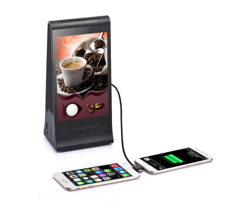 8 pulgadas Display de llamada de orden digital de mesa pantalla LCD reproductor de publicidad con menú Banco de energía