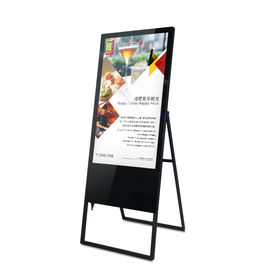 Tipo plegable 3G/4G del soporte del piso del tablero del menú de la señalización de Digitaces de la publicidad opcional
