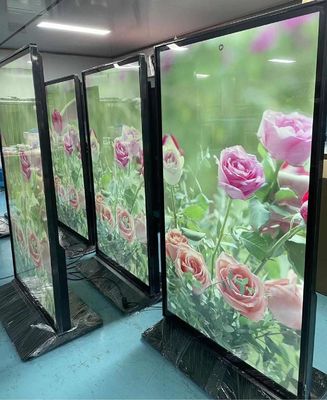 75 señalización digital de pie Ultra delgada LCD de pantalla completa de interior