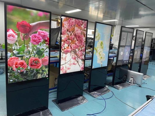 75 señalización digital de pie Ultra delgada LCD de pantalla completa de interior