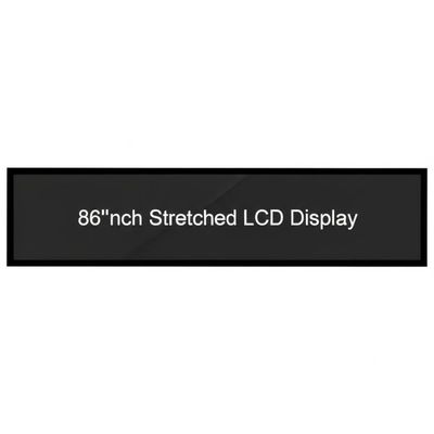 Pantalla LCD estirada de 86 pulgadas con resolución de 1920*1080 y brillo de 400CD/M*2 para señalización digital y pantalla LCD de barra