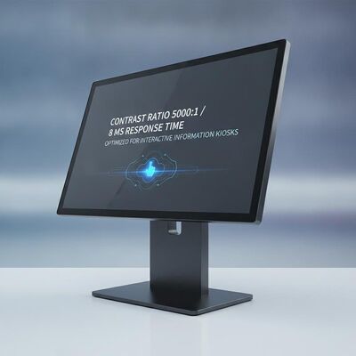 Relación de contraste 5000 1 pantalla táctil de señalización que proporciona 8 ms tiempo de respuesta optimizado para quioscos de información interactivos