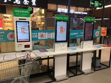 Terminal del quiosco de las actividades bancarias del servicio del uno mismo de Nfc de 32 pulgadas quiosco de la pantalla táctil de Ture Falt Pcap de 10 puntos