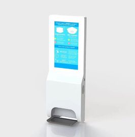señalización montada en la pared de Digitaces de la pantalla LCD 1080P 22 pulgadas con el dispensador del desinfectante de la mano
