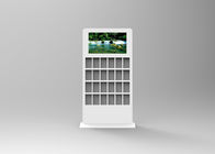 AC240V piso blanco del color de 32 pulgadas que coloca el quiosco digital de la señalización del LCD con el tenedor del folleto