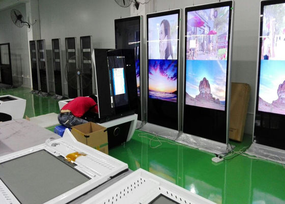 OS 43inch WiFi de Android 7,1 del soporte del piso de la señalización del LCD Digital que hace publicidad de la FCC