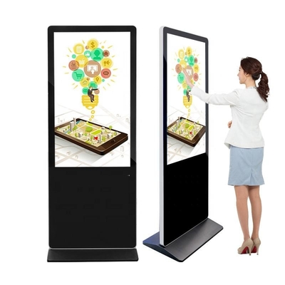 marco LCD de la aleación de aluminio de la señalización de 43 49 55 65 de la pulgada del piso Digitaces del soporte que hace publicidad de la exhibición
