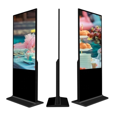 Piso que coloca la publicidad interior vertical HD Lcd del quiosco 4k de la pantalla táctil de la TV