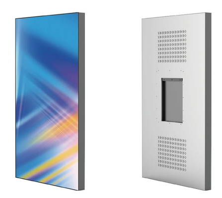 Bisel estrecho pantalla LCD brillante del jugador de la publicidad del LCD de 32 - 86 pulgadas alta para la ventana de la tienda