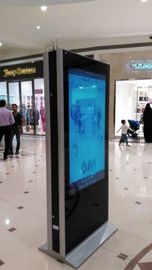 el soporte del piso de 55 pulgadas doble echa a un lado señalización digital del banco negro del LCD color 3g