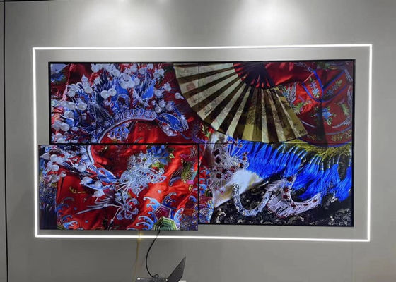 49 en 1920 fractura video TV 4K LCD de la pared del panel multi del bisel de x1080 3.5m m